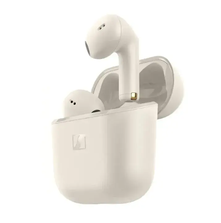 Sennheiser Accentum Open True Wireless Kulaklık Krem | Açık Tasarım, 28 Saat Pil, IPX4 Suya Dayanıklı, Bluetooth Çoklu Bağlantı