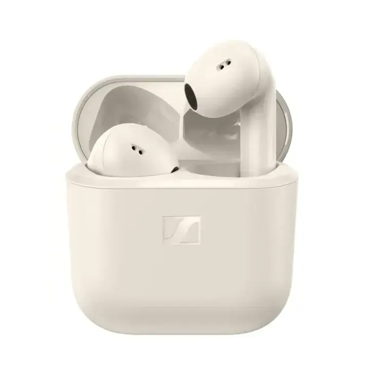 Sennheiser Accentum Open True Wireless Kulaklık Krem | Açık Tasarım, 28 Saat Pil, IPX4 Suya Dayanıklı, Bluetooth Çoklu Bağlantı