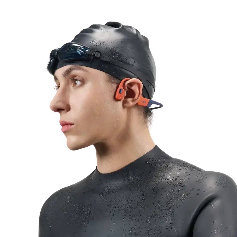 Shokz OpenSwim Pro Kemik İletimli Yüzme Kulaklığı IP68 8GB Kırmızı