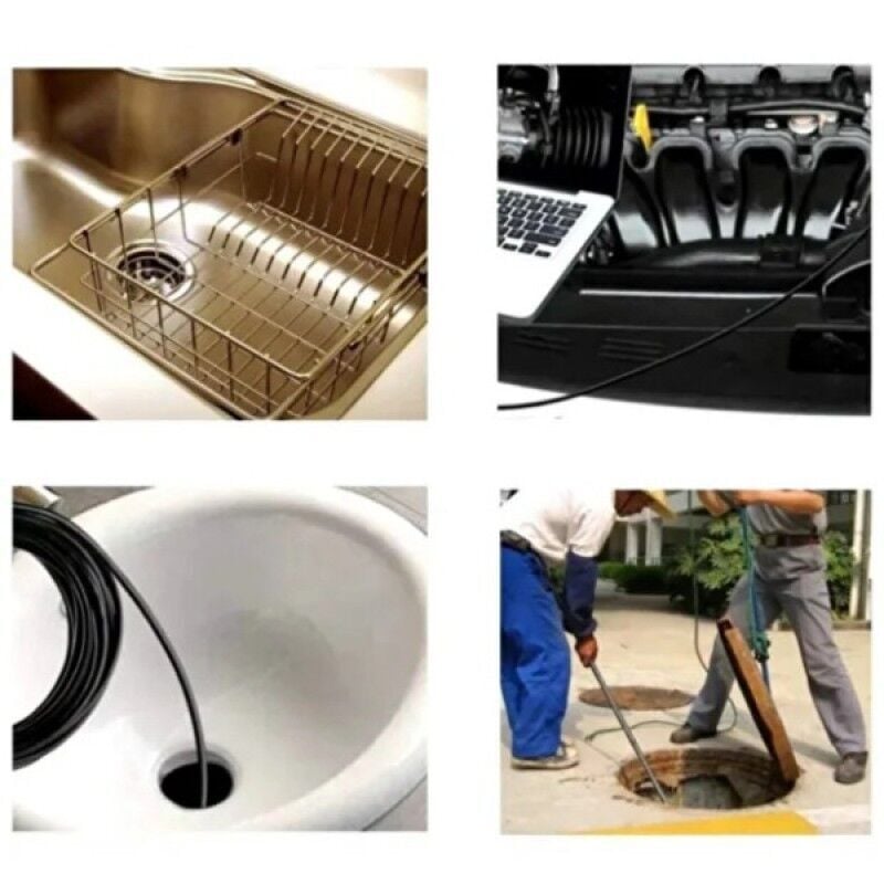 10 Metre Yılan Kamera USB Endoskop Kamera, LED Işıklı, Telefon ve PC Uyumlu, Su Geçirmez Esnek Yılan Kamera Seti