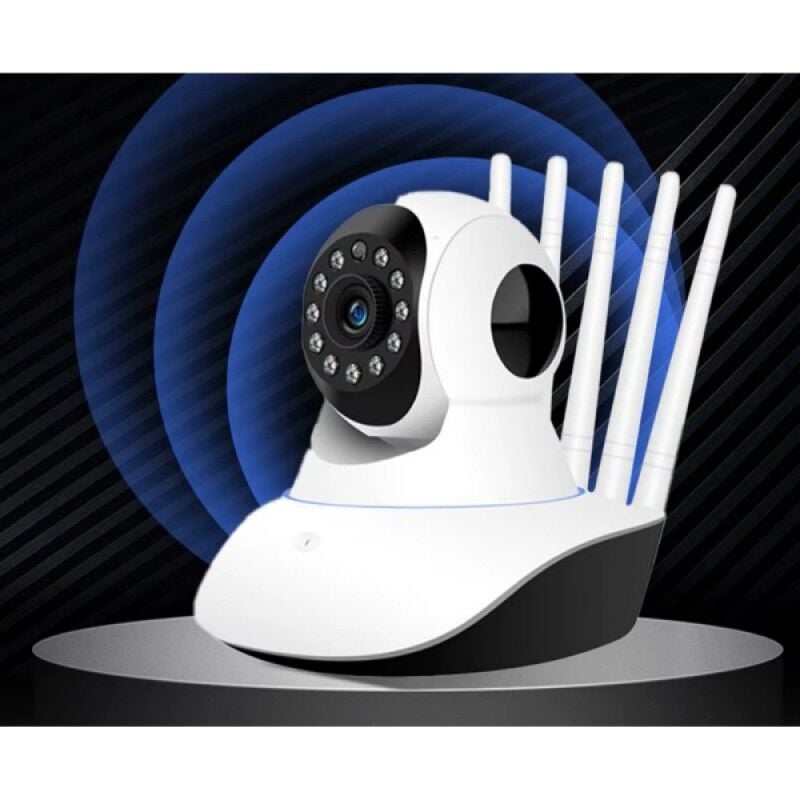 5 Antenli Bebek Ev Güvenlik Kamerası 1080P WiFi Gece Görüşlü 360° Dönebilen Akıllı Güvenlik Kamera Sistemi