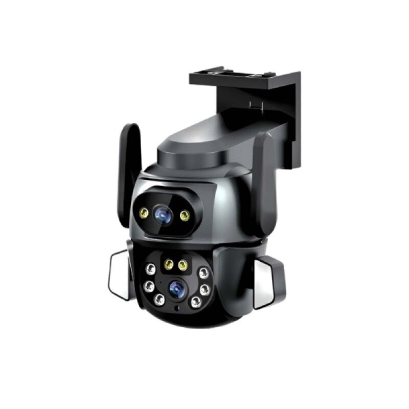 3MP + 3MP WiFi IP Kamera Çift Lens Optik Zoom 355° Hareketli Gece Görüşlü TF Kart Destekli Güvenlik Kamerası