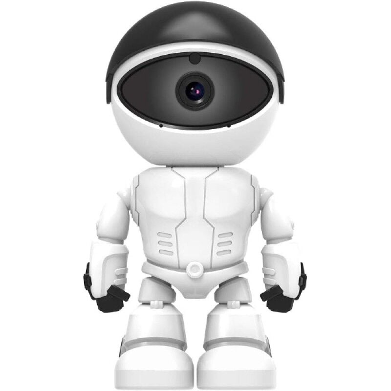 Robot Görünümlü WiFi Bebek Kamerası 2.4GHz 360° Gece Görüşlü Çift Yönlü Sesli Akıllı Ev Güvenlik Kamerası