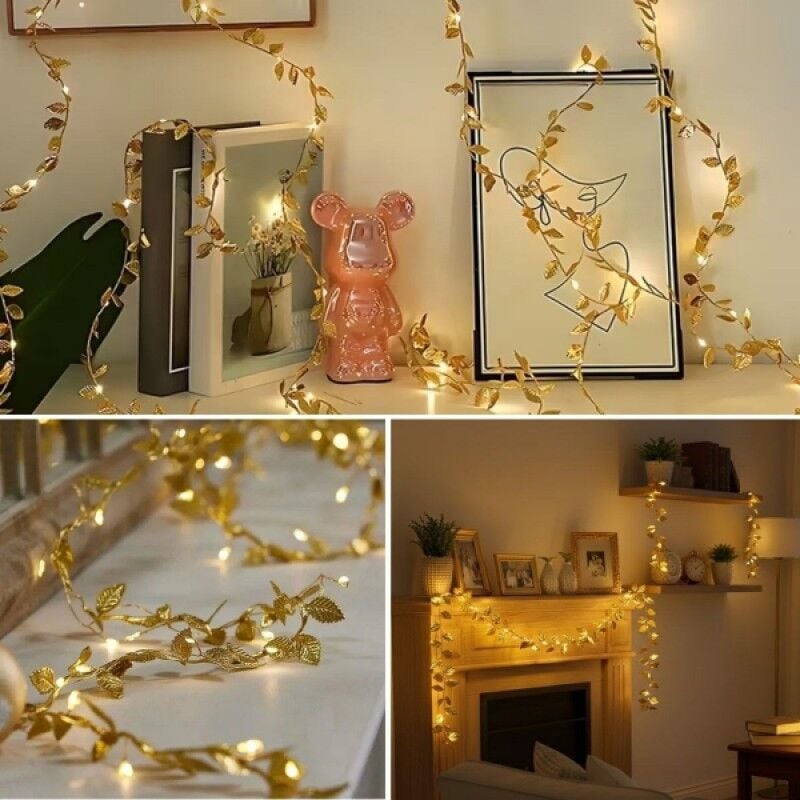 3 Metre Yaldızlı Gold LED Işık Pilli Dekoratif Peri LED Tel Aydınlatma Esnek Şerit Işık Masa Raf Pencere Süsleme İçin