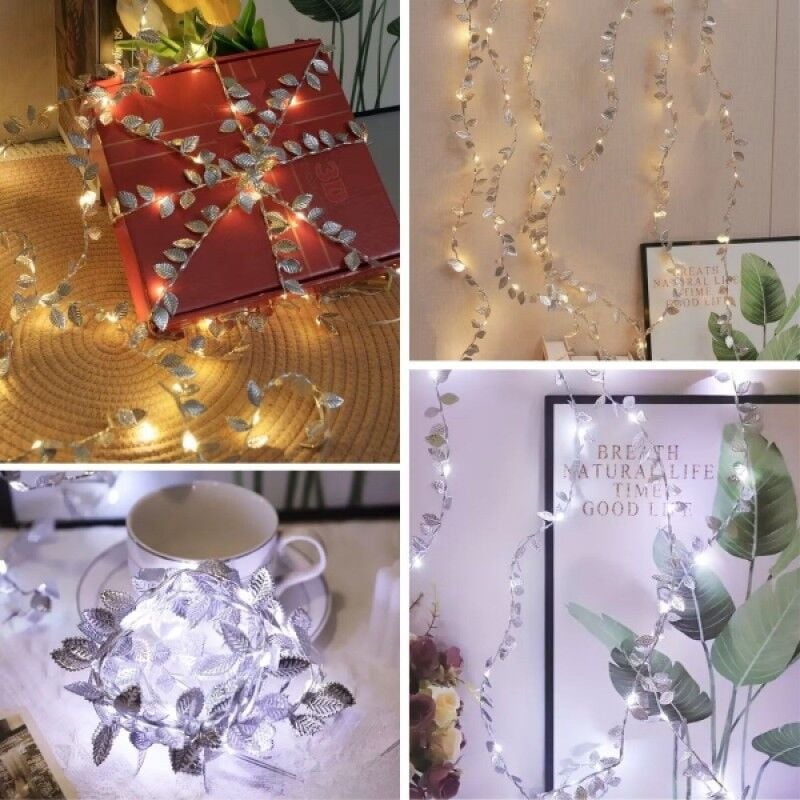 3 Metre Yaldızlı Gümüş LED Işık Pilli Dekoratif Peri LED Tel Aydınlatma Esnek Şerit Işık