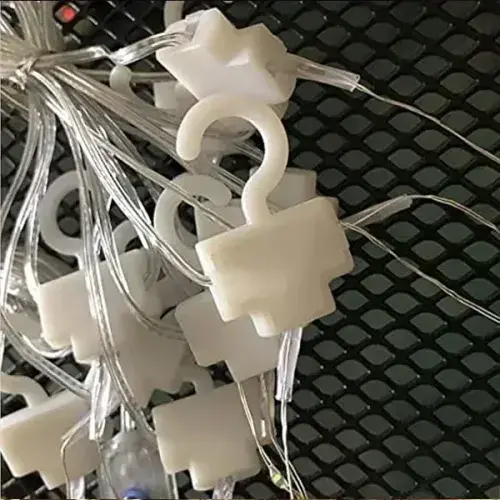 3x2 Perde LED Sarı Işık Plastik Kancalı Dekoratif Perde Aydınlatma Balkon Bahçe Pencere İç Mekan Süsleme LED Işık