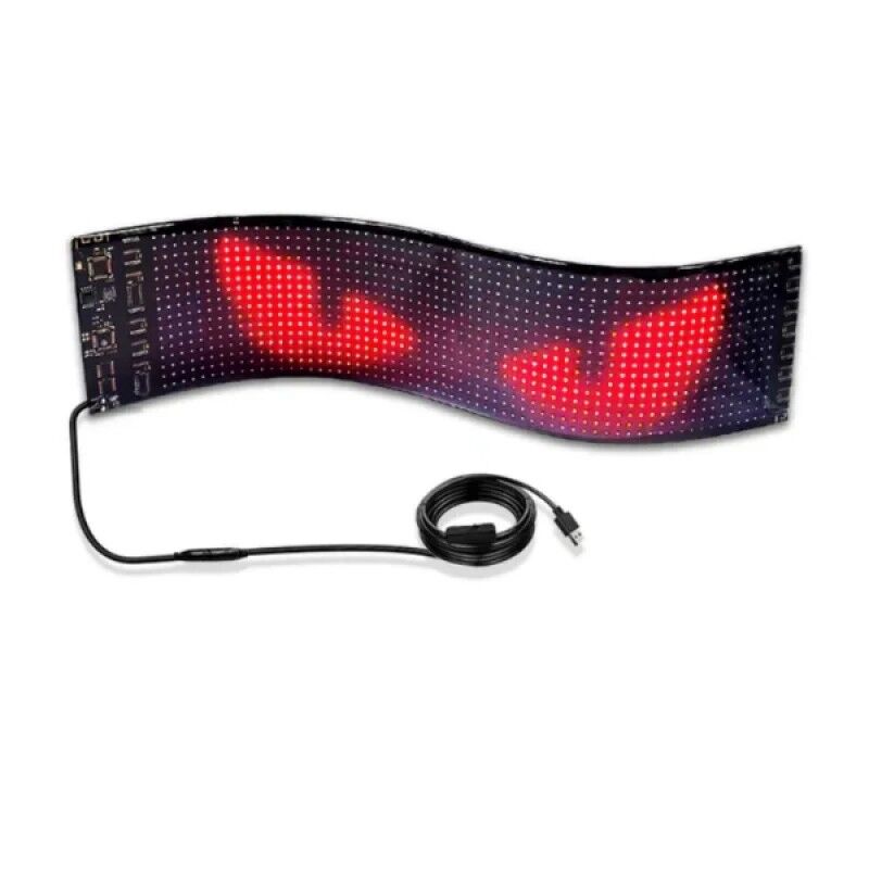 Kişiselleştirilebilir LED Araç Ekranı RGB Renkli Yazı Animasyonlu USB Kontrollü Esnek Suya Dayanıklı LED Panel