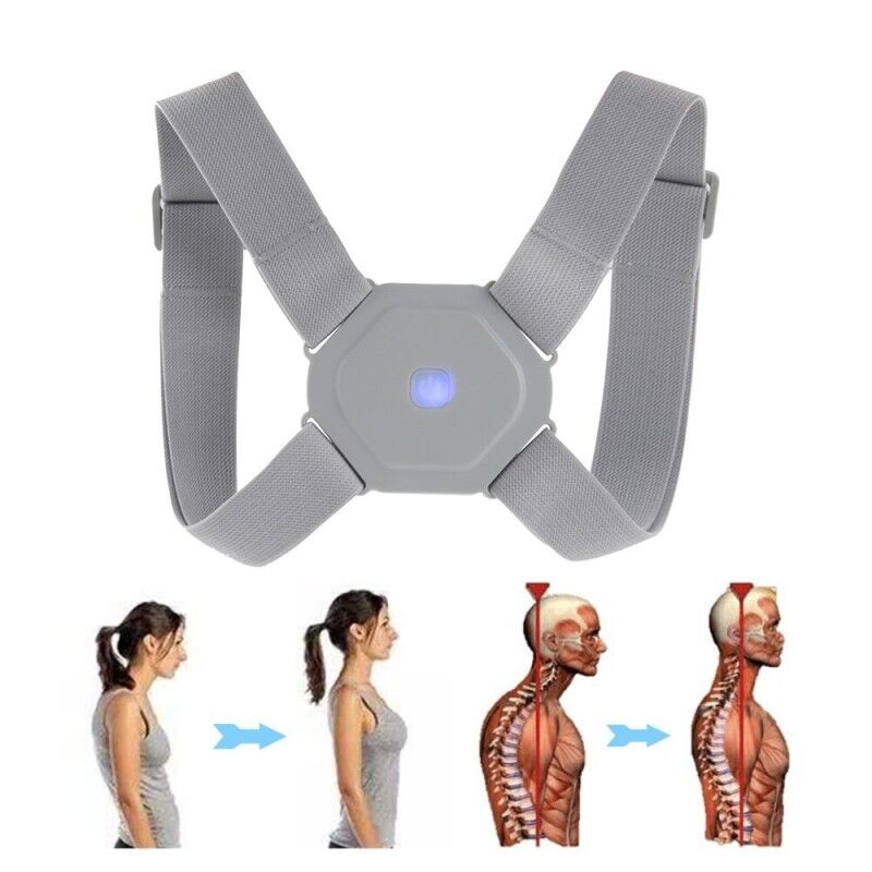 Sensörlü Titreşimli Dik Duruş Korsesi USB Şarjlı Postür Düzeltici Omuz Sırt Destek Korse Ergonomik Tasarım
