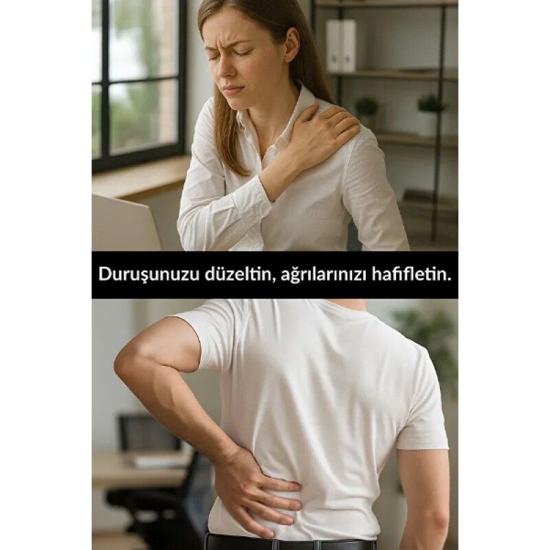 Kamburluk Önleyici Dik Duruş Korsesi Ayarlanabilir Postür Düzeltici Sırt Omuz Destek Korse Unisex İnce Tasarım