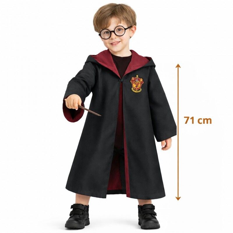 Harry Potter Çocuk Kostümü Seti 2-4 Yaş Pelerin Asa Gözlük Büyücü Kostümü Doğum Günü Parti Cadılar Bayramı