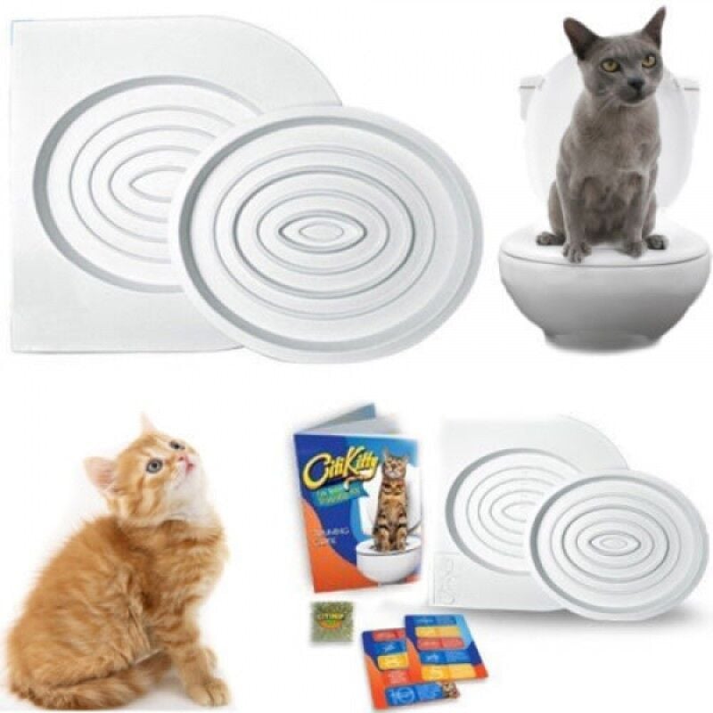 Kedi Tuvalet Eğitim Seti Klozete Alıştırma Seti Kum Tasarruflu Pratik Hijyenik Kedi Eğitim Aparatı