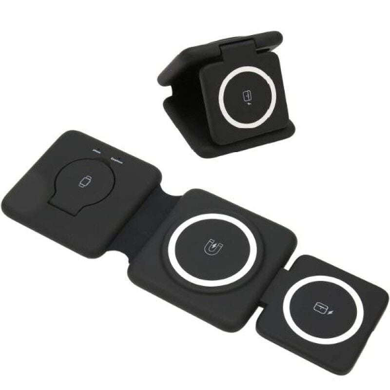 Kablosuz Şarj Standı 3'ü 1 Arada Telefon Saat Kulaklık Şarj İstasyonu Katlanabilir Hızlı Şarj Standı