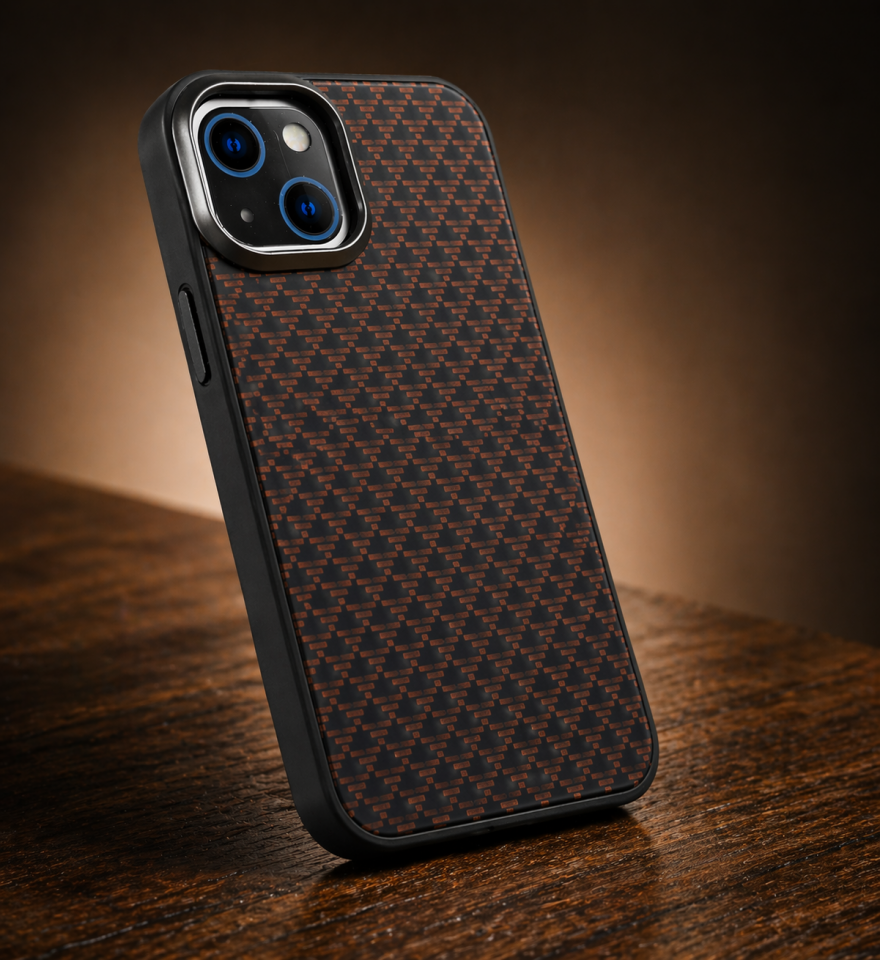 iPhone 13 / 14 Uyumlu Karbon Fiber Desenli Telefon Kılıfı – Darbeye Dayanıklı, Kamera Korumalı, Kaymaz Mat Yüzey Premium Karbon Kılıf