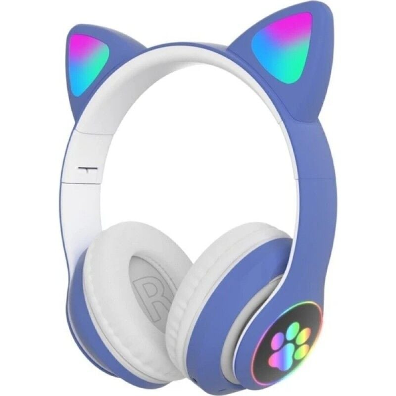 Kedi Figürlü Bluetooth Kulaklık – LED Işıklı Kulak Detaylı, Kablosuz Bluetooth 5.0, TF Kart Destekli, Şarj Edilebilir, Güçlü Baslı, Çocuk ve Gençler İçin Renkli ve Eğlenceli Kulaklık Modeli
