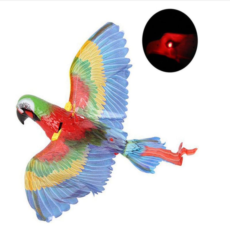 Bird Flying Cat Toy Asılabilir Kapı Kedisi Oyuncağı Işıklı Sesli Kanat Çırpan Kedi Oyuncağı Papağan Kartal Modeli Kediler İçin İnteraktif Oyuncak